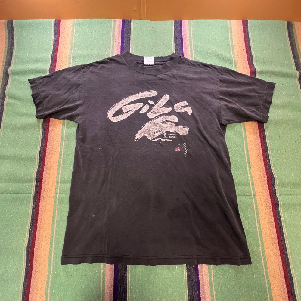 Murina Gila River T-Shirt Mens M Black Distressed Vintage 90s Made In USA